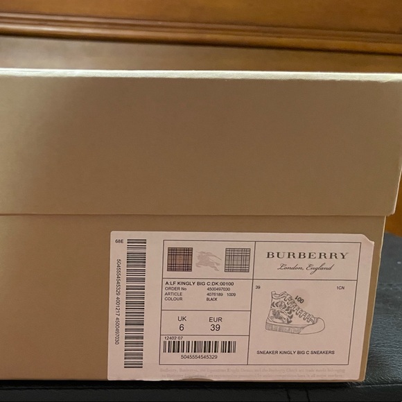 Burberry High Top Sneakers - Picture 1 of 9